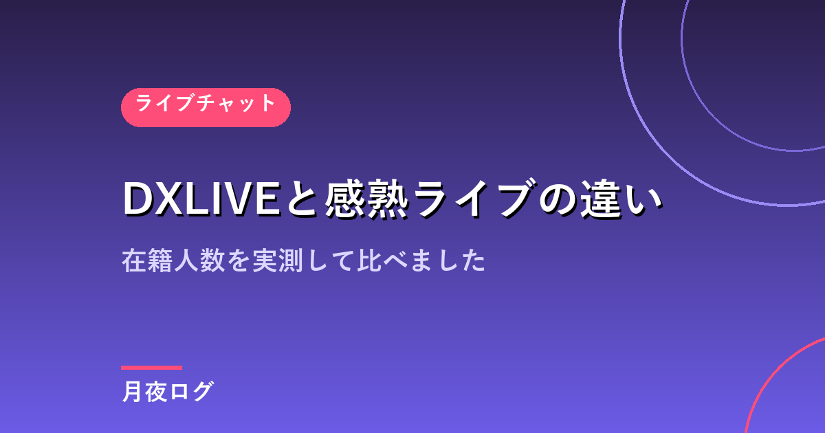 DXLIVEと感熟ライブの違い|在籍人数を実測して比較しました