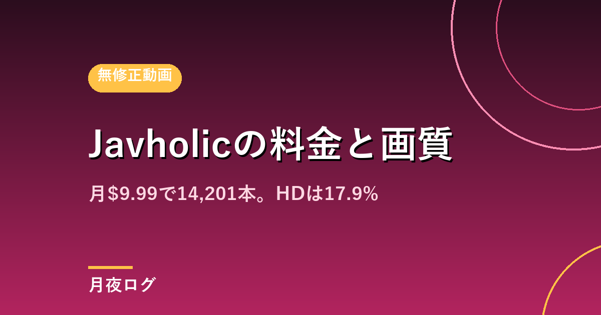 Javholicの料金は?月$9.99で14,201本。HD画質は17.9%でした